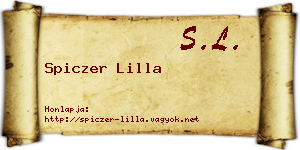 Spiczer Lilla névjegykártya